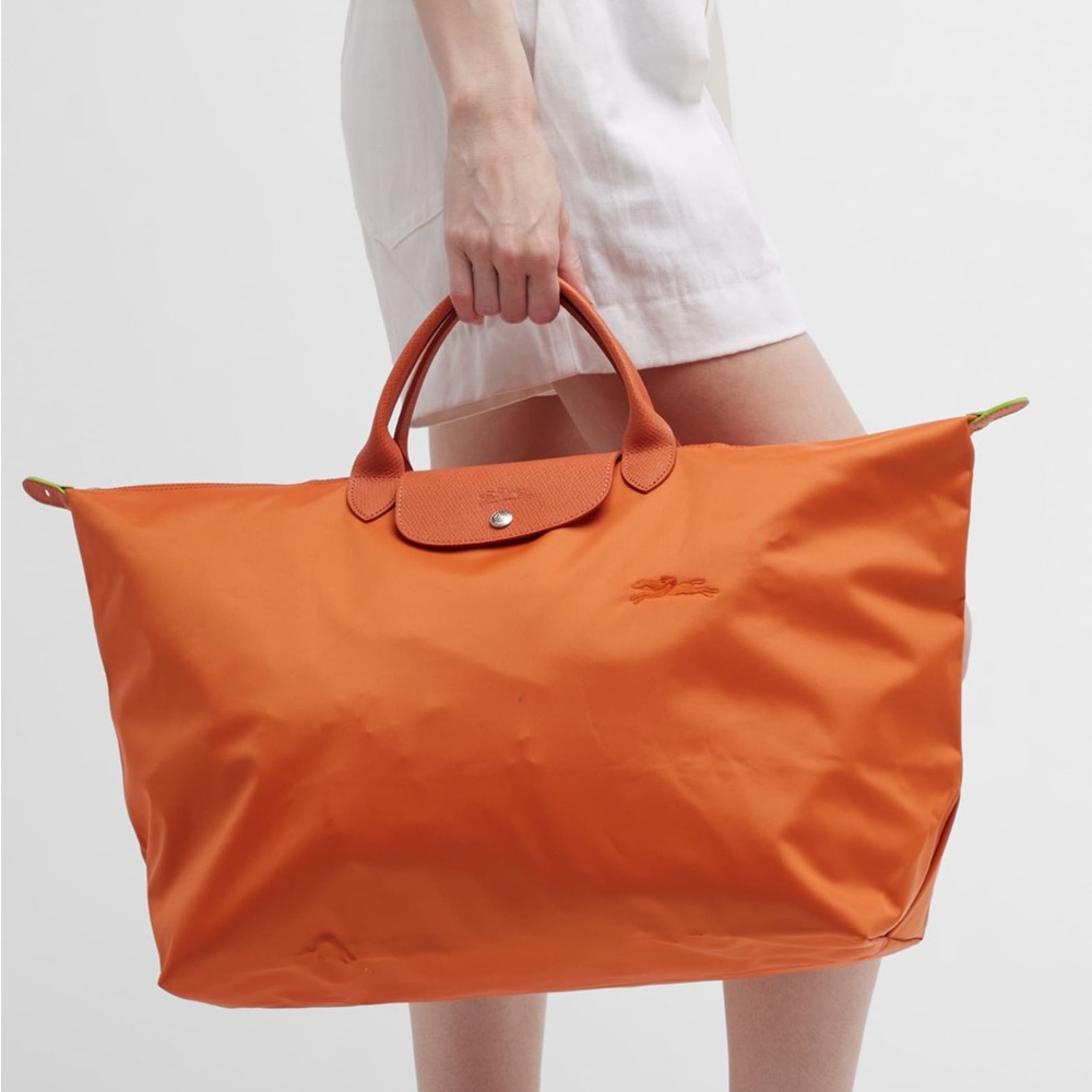 Rare Large Le Pliage Recycled Travel Bag in Carrot 🥕